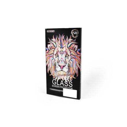 Karc és ütésálló üvegfólia fekete szélekkel iPhone 7/8 5D Colorful Premium