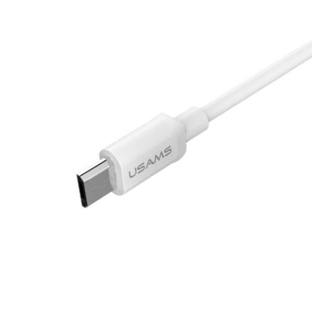 Töltő és adatkábel USB/Micro-USB csatlakozóval 2A 1 méter Usams U-Turn SJ098 fehér