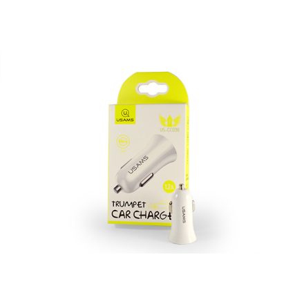 USB portos autóstöltő Usams CC036 Trumpet fehér