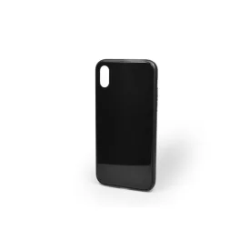 Telefontok üveg hátlappal iPhone X/XS fekete keretben