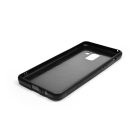 Samsung A8 2018 üveges hátlú szilikon tok fehér