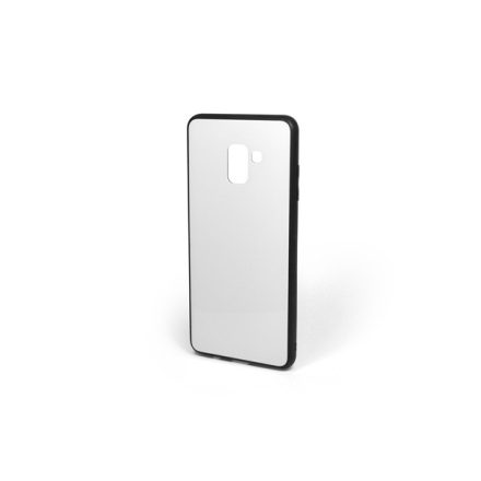 Telefontok üveg hátlappal Samsung Galaxy A8 Plus (2018) A730 fehér keretben