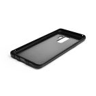 Samsung S9 Plus G965 üveges hátlú szilikon tok fekete