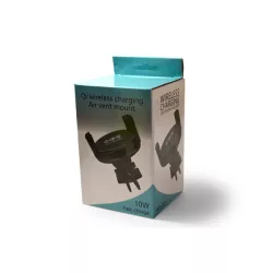   Szellőzőrácsra rögzíthető wireless gyorstöltős autós telefontartó (WX-021)