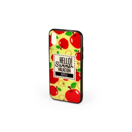 Üveges hátlappal rendelkezó telefontok alma mintával iPhone X/XS