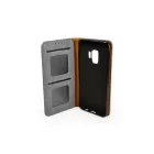 Samsung S9 G960 Smart Magnetic bőr fliptok grafit