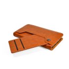 Smart Magnetic iPhone X/XS oldalra nyíló bőrtok kártyatartóval barna