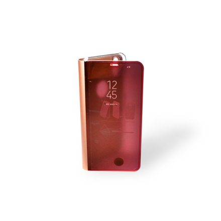 Clear view iPhone X/XS oldalra nyíló tok rose gold