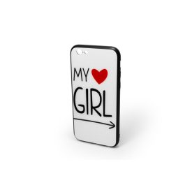   Telefontok üveges hátlappal szivecskés mintával iPhone 6/6S Tok My Girl