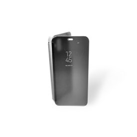   Clear view Samsung Galaxy A6 (2018) A600 oldalra nyíló tok ezüst