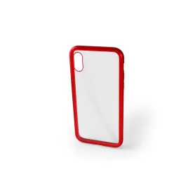 Luxury iPhone X/XS Mágneses Abszorpciós Tok Piros-Clear