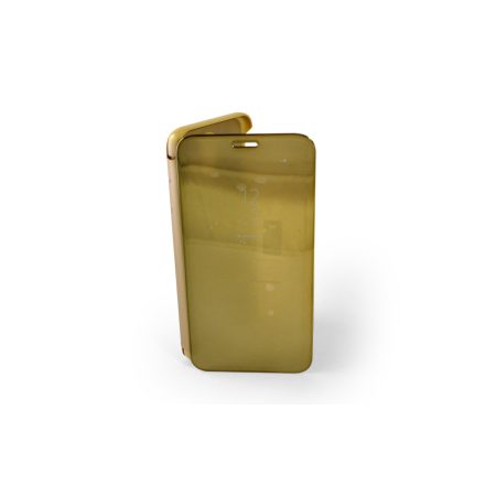 Clear view Samsung Galaxy J4 (2018) J400G oldalra nyíló tok arany