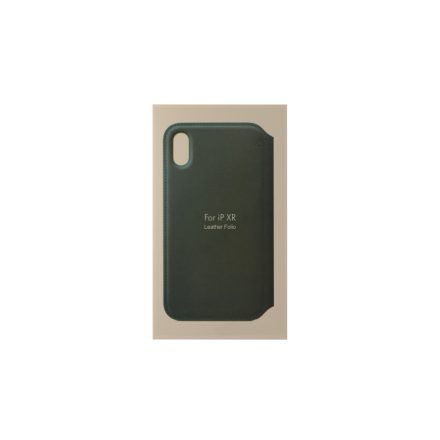 ANT iPhone XR Notesz Bőrtok Sötétzöld