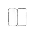 Luxury iPhone XS Max Mágneses Abszorpciós Tok Ezüst-Clear