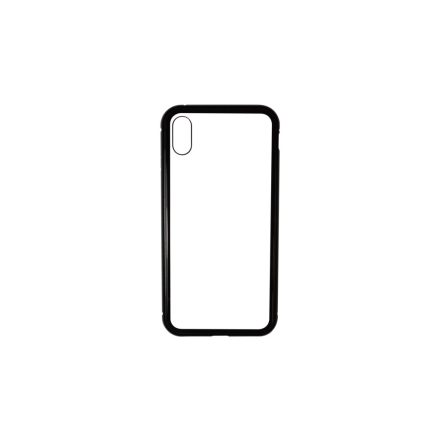 Mágneses abszorpciós tok iPhone XS Max Luxury fekete-átlátszó