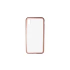 Mágneses abszorpciós átlátszó tok iPhone XS Max Luxury rose gold kerettel
