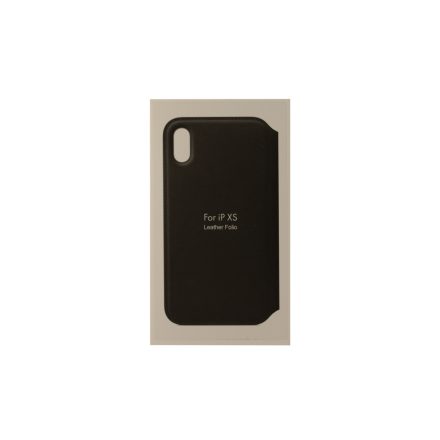 ANT iPhone XS Notesz Bőrtok fekete
