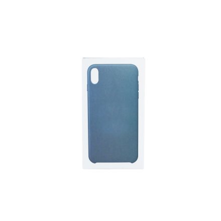 Bőr hatású tok iPhone XS ABT sötétkék