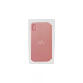 Oldalra nyitható bőrtok iPhone X ANT rózsaszín