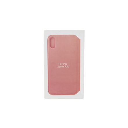 Oldalra nyitható bőrtok iPhone X ANT rózsaszín