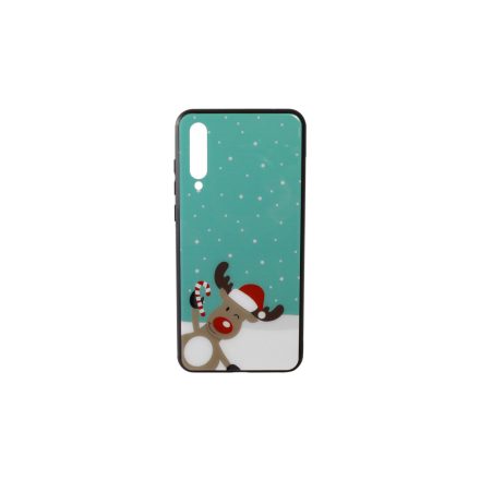 Üveges hátlappal rendelkezó telefontok karácsonyi mintával Rudolf rénszarvas Huawei P20 Pro