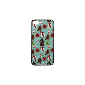   Üveges hátlappal rendelkezó telefontok karácsonyi mintával mézeskalács díszek iPhone 7 Plus/8 Plus
