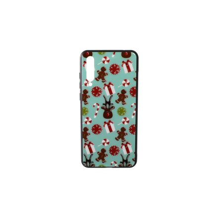 Üveges hátlappal rendelkezó telefontok karácsonyi mintával mézeskalács díszek Huawei P20 Pro