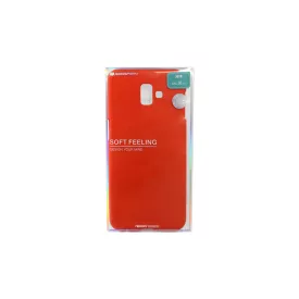Samsung J6 Plus Mercury Soft Feeling piros TPU gumis tok