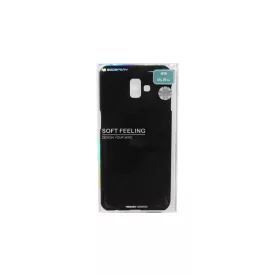 Samsung J6 Plus Mercury Soft Feeling fekete TPU gumis tok