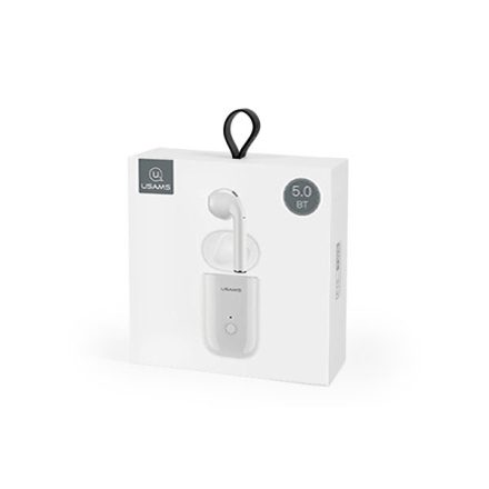 Bluetooth fülhallgató, mono headset Usams LB001 fehér