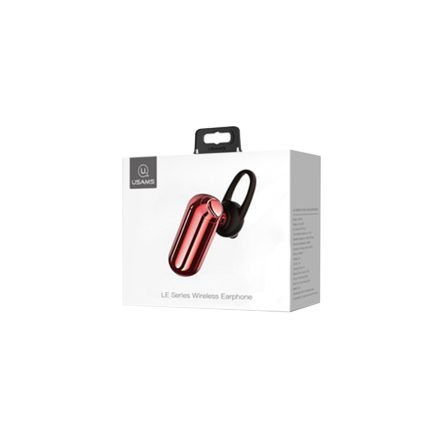 Bluetooth fülhallgató, mono headset Usams LE piros