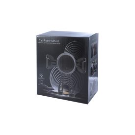   Szellőzőrácsra rögzíthető autós telefontartó Gravity fekete (K317)