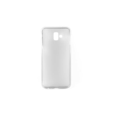 Fényes szélű matt szilikontok Samsung J6 Plus (2018) J610 füst színű