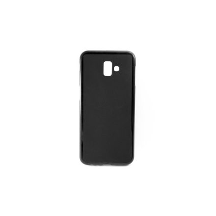 Fényes szélű matt szilikontok Samsung J6 Plus (2018) J610 fekete