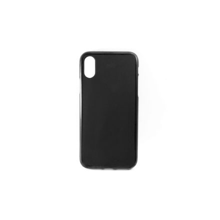 Fényes szélű matt szilikontok iPhone XS Max fekete
