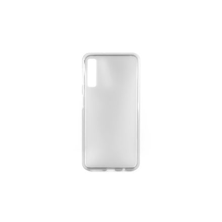 Fényes szélű matt szilikontok Samsung Galaxy A7 (2018) A750 fekete