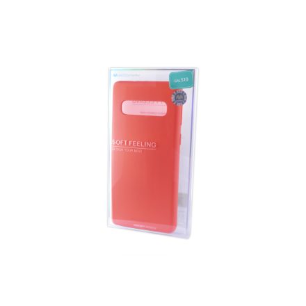TPU műanyagtok Samsung Galaxy S10 G973F Mercury Soft Feeling piros
