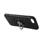 Newer Magnetic + Ring Karbon Szélű iPhone 7/8/SE2 (2020) / SE3 (2022) TPU Tok fekete