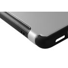 Newer Magnetic + Ring Karbon Szélű iPhone XS Max TPU Tok Ezüst