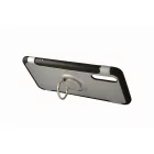 TPU telefontok karbon kerettel Huawei P20 Newer Magnetic + Ring ezüst