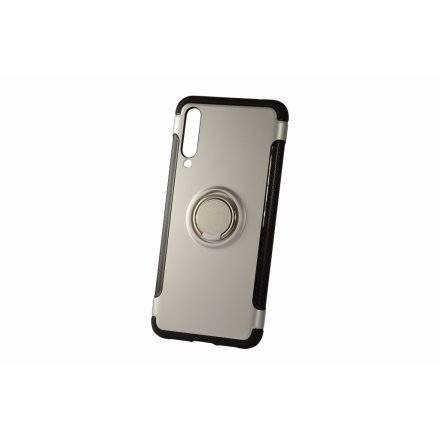 Newer Magnetic + Ring Karbon Szélű Huawei P20 Pro TPU Tok Ezüst