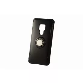   TPU telefontok karbon kerettel Huawei Mate 20 Newer Magnetic + Ring fekete