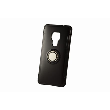 TPU telefontok karbon kerettel Huawei Mate 20 Newer Magnetic + Ring fekete