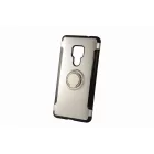 TPU telefontok karbon kerettel Huawei Mate 20 Newer Magnetic + Ring ezüst