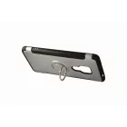 TPU telefontok karbon kerettel Huawei Mate 20 Newer Magnetic + Ring ezüst