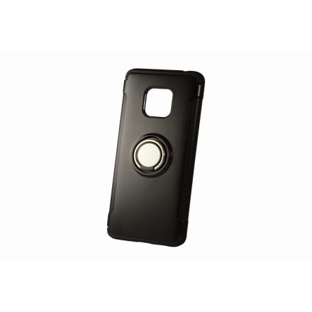 TPU telefontok karbon kerettel Huawei Mate 20 Pro Newer Magnetic + Ring fekete