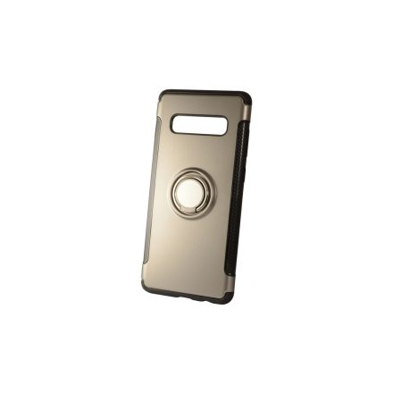 TPU telefontok karbon kerettel Samsung Galaxy S10 G973F Newer Magnetic + Ring grafit