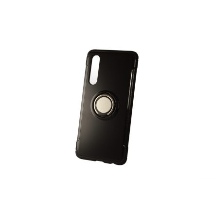 TPU telefontok karbon kerettel Huawei P30 Newer Magnetic + Ring fekete
