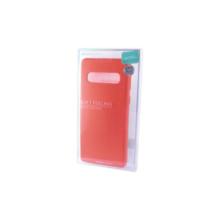 TPU Műanyagtok Samsung Galaxy S10 Plus G975F Mercury Soft Feeling piros