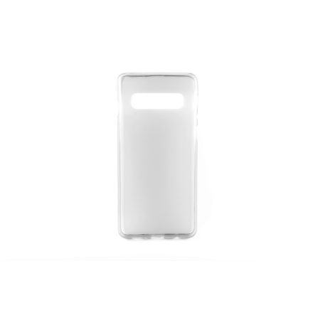 Fényes szélű matt szilikontok Samsung Galaxy S10 Plus G975F átlátszó
